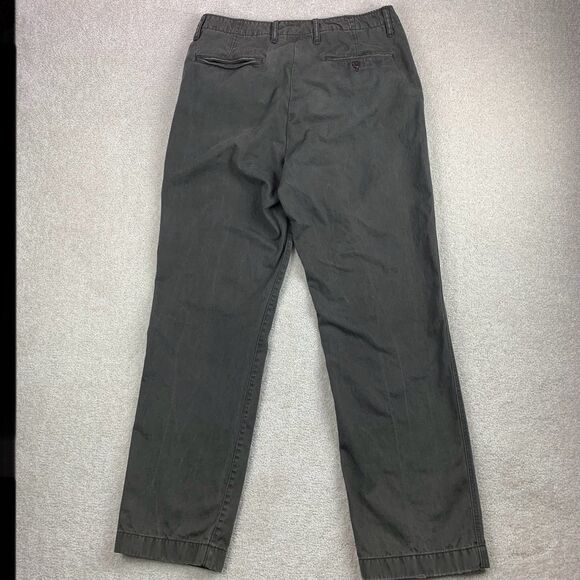 J.Crew Vintage Button Fly Khaki Chino Pants Men 33x32 Cotton Officer - Picture 8 of 16